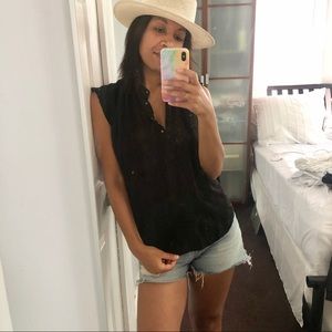 REBECCA TAYLOR FLORAL LACE BLOUSE